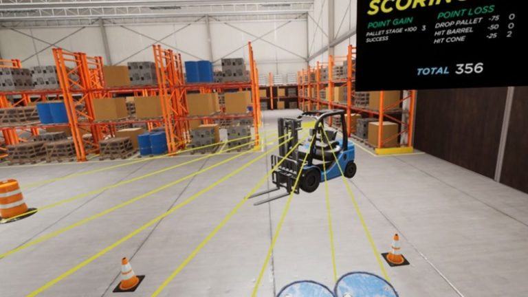 HTC VIVE Forklift VR Simulator - Virtual Reality Marketing