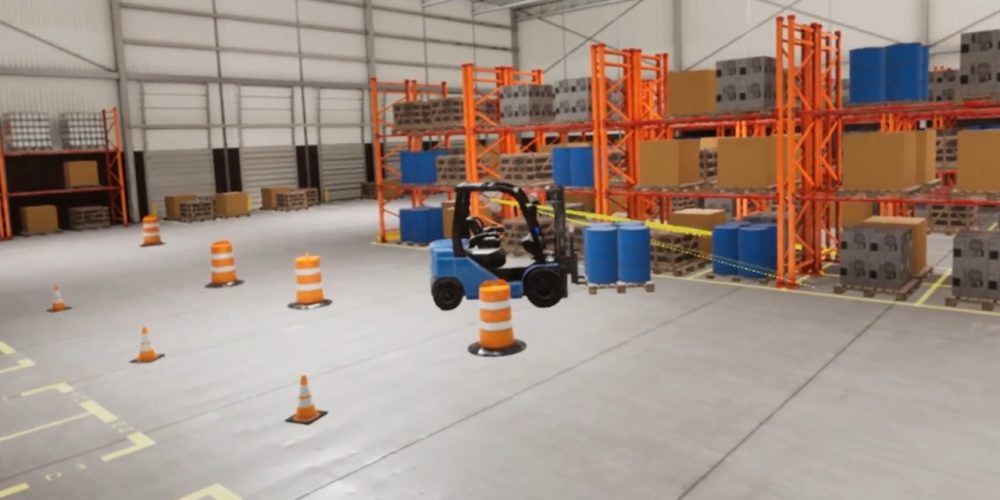HTC VIVE Forklift VR Simulator - Virtual Reality Marketing